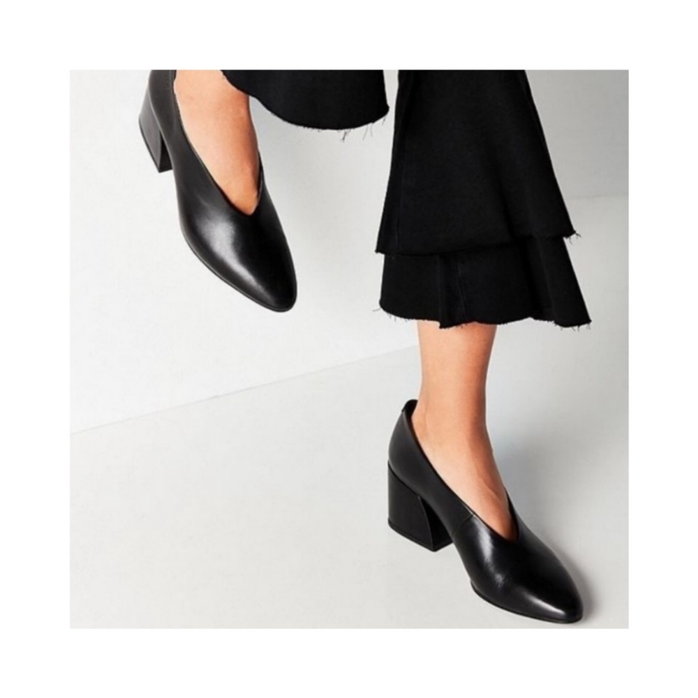 Vagabond | Olivia vamp pump heels | black leather